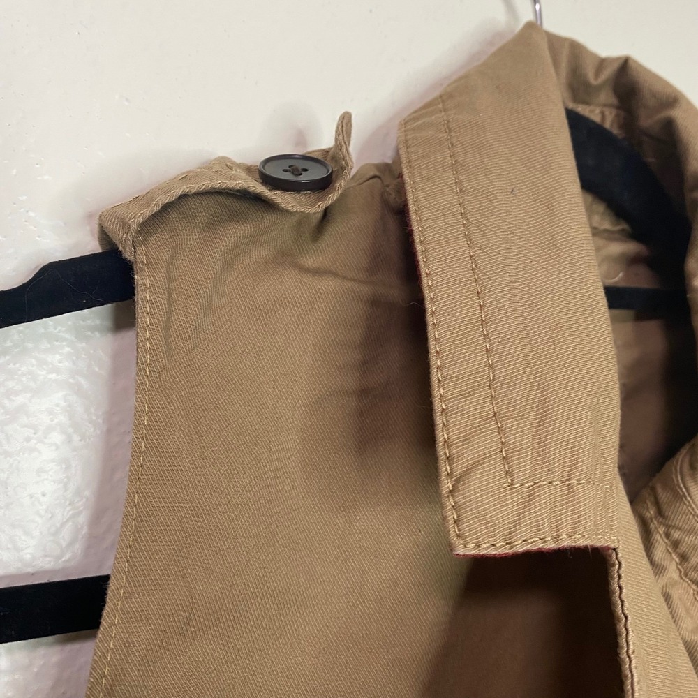 Banana Republic Tan Double Breasted Sleeveless Utility Vest Dress Pockets XXS - Picture 4 of 7